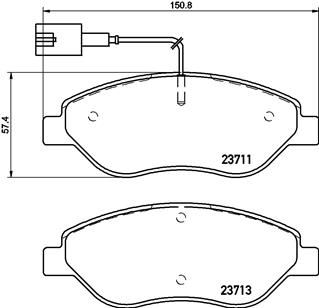 BREMBO Комплект тормозных колодок, дисковый тормоз P 23 145