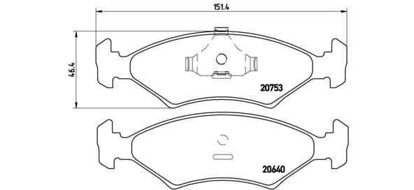 BREMBO stabdžių trinkelių rinkinys, diskinis stabdys P 24 006