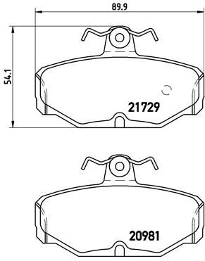 BREMBO stabdžių trinkelių rinkinys, diskinis stabdys P 24 021