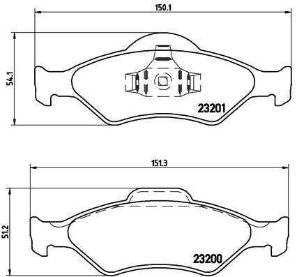 BREMBO stabdžių trinkelių rinkinys, diskinis stabdys P 24 054