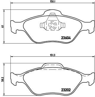 BREMBO stabdžių trinkelių rinkinys, diskinis stabdys P 24 055