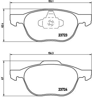 BREMBO Комплект тормозных колодок, дисковый тормоз P 24 061