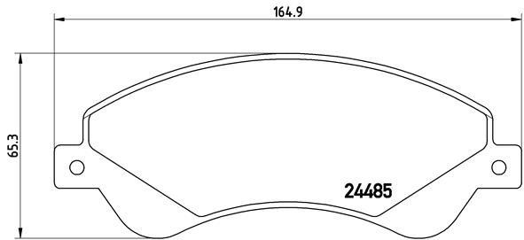 BREMBO Комплект тормозных колодок, дисковый тормоз P 24 065