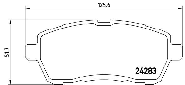 BREMBO stabdžių trinkelių rinkinys, diskinis stabdys P 24 072