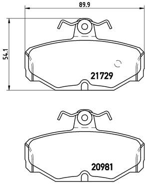 BREMBO stabdžių trinkelių rinkinys, diskinis stabdys P 24 079