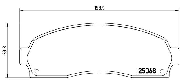 BREMBO stabdžių trinkelių rinkinys, diskinis stabdys P 24 081