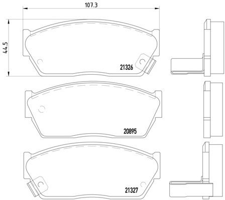 BREMBO stabdžių trinkelių rinkinys, diskinis stabdys P 28 004