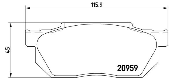 BREMBO stabdžių trinkelių rinkinys, diskinis stabdys P 28 006