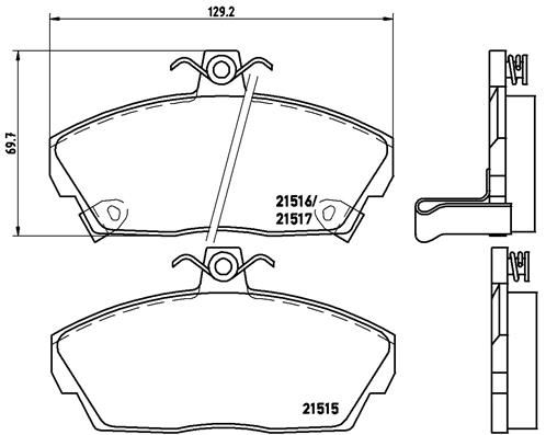 BREMBO Комплект тормозных колодок, дисковый тормоз P 28 020