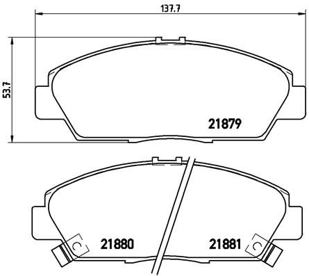 BREMBO stabdžių trinkelių rinkinys, diskinis stabdys P 28 021