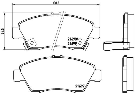 BREMBO stabdžių trinkelių rinkinys, diskinis stabdys P 28 024