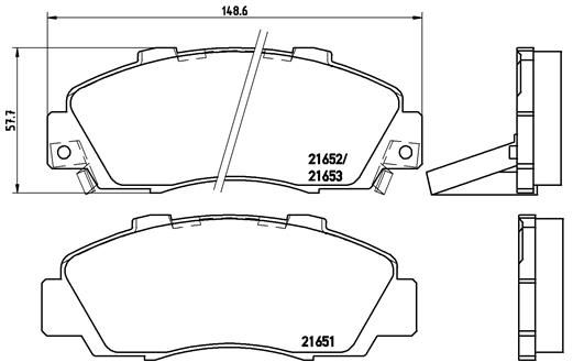 BREMBO stabdžių trinkelių rinkinys, diskinis stabdys P 28 026