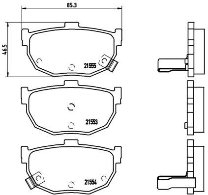 BREMBO stabdžių trinkelių rinkinys, diskinis stabdys P 30 003