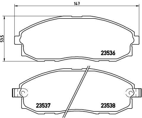 BREMBO stabdžių trinkelių rinkinys, diskinis stabdys P 30 010