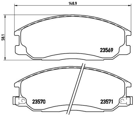 BREMBO Комплект тормозных колодок, дисковый тормоз P 30 013