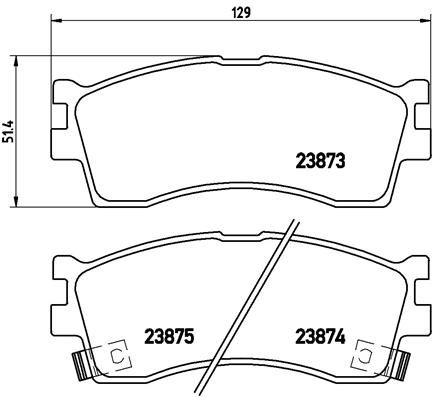 BREMBO stabdžių trinkelių rinkinys, diskinis stabdys P 30 016