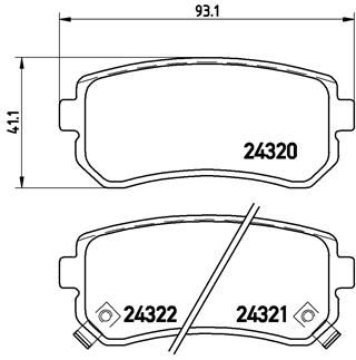 BREMBO Комплект тормозных колодок, дисковый тормоз P 30 025