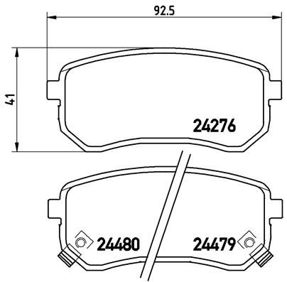 BREMBO stabdžių trinkelių rinkinys, diskinis stabdys P 30 033