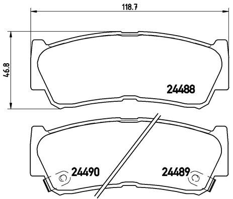 BREMBO Комплект тормозных колодок, дисковый тормоз P 30 037