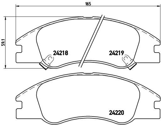 BREMBO stabdžių trinkelių rinkinys, diskinis stabdys P 30 042