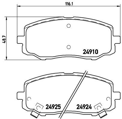 BREMBO stabdžių trinkelių rinkinys, diskinis stabdys P 30 045