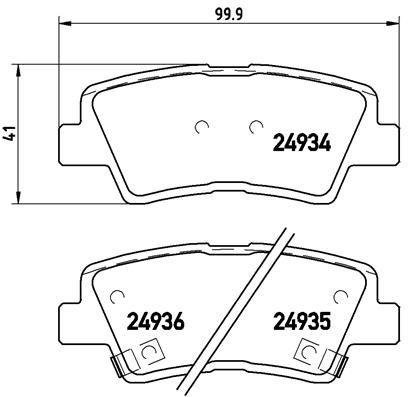 BREMBO Комплект тормозных колодок, дисковый тормоз P 30 047