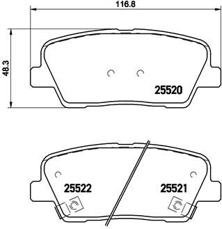 BREMBO Комплект тормозных колодок, дисковый тормоз P 30 063