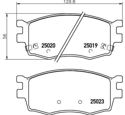 BREMBO stabdžių trinkelių rinkinys, diskinis stabdys P 30 069