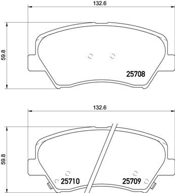 BREMBO stabdžių trinkelių rinkinys, diskinis stabdys P 30 073