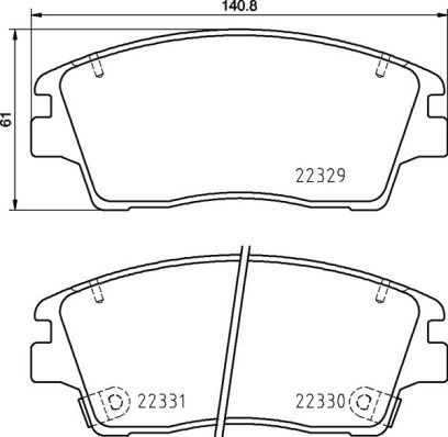 BREMBO stabdžių trinkelių rinkinys, diskinis stabdys P 30 096