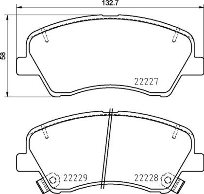 BREMBO Комплект тормозных колодок, дисковый тормоз P 30 098