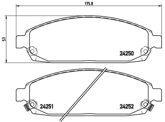 BREMBO stabdžių trinkelių rinkinys, diskinis stabdys P 37 010