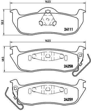 BREMBO stabdžių trinkelių rinkinys, diskinis stabdys P 37 011