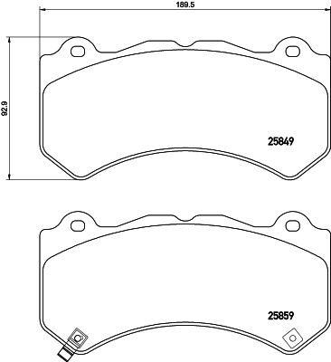 BREMBO stabdžių trinkelių rinkinys, diskinis stabdys P 37 018