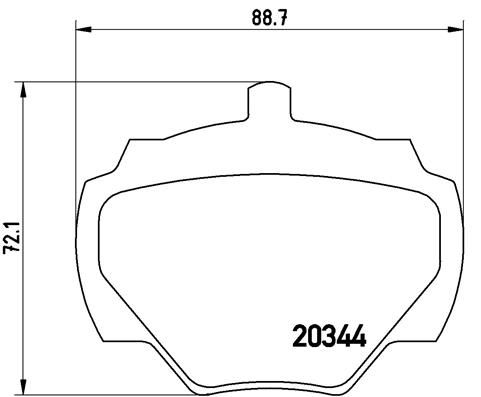 BREMBO stabdžių trinkelių rinkinys, diskinis stabdys P 44 001