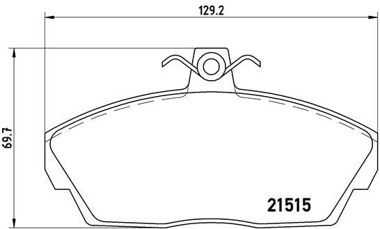 BREMBO Комплект тормозных колодок, дисковый тормоз P 44 010