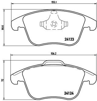 BREMBO stabdžių trinkelių rinkinys, diskinis stabdys P 44 020