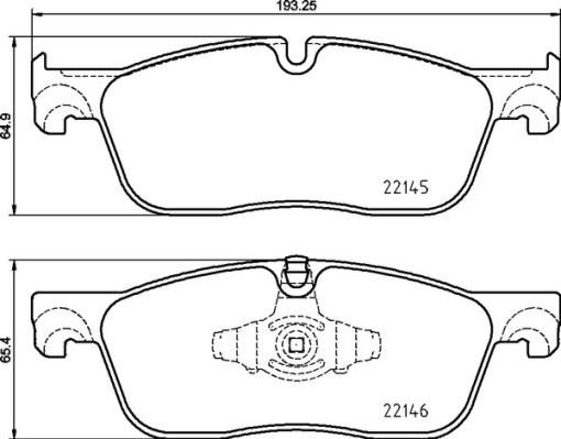 BREMBO stabdžių trinkelių rinkinys, diskinis stabdys P 44 026