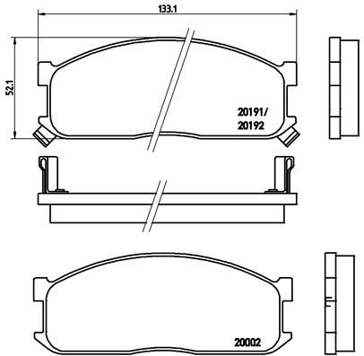 BREMBO stabdžių trinkelių rinkinys, diskinis stabdys P 49 010