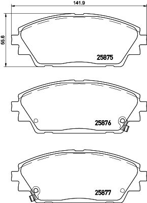 BREMBO Комплект тормозных колодок, дисковый тормоз P 49 050