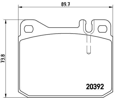 BREMBO stabdžių trinkelių rinkinys, diskinis stabdys P 50 002