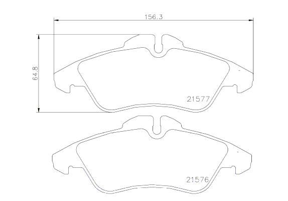 BREMBO stabdžių trinkelių rinkinys, diskinis stabdys P 50 029