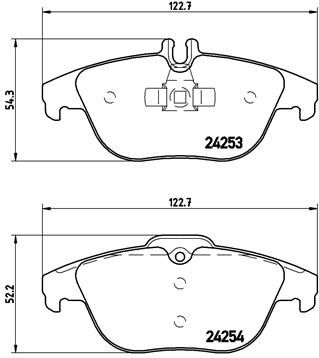 BREMBO stabdžių trinkelių rinkinys, diskinis stabdys P 50 068X