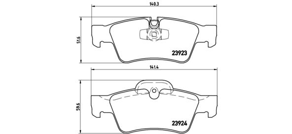 BREMBO Комплект тормозных колодок, дисковый тормоз P 50 076