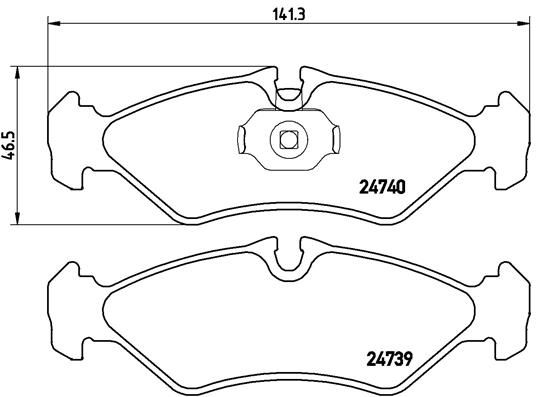 BREMBO stabdžių trinkelių rinkinys, diskinis stabdys P 50 081