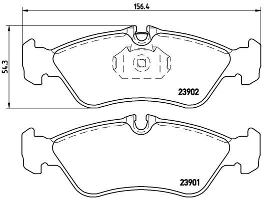 BREMBO stabdžių trinkelių rinkinys, diskinis stabdys P 50 082