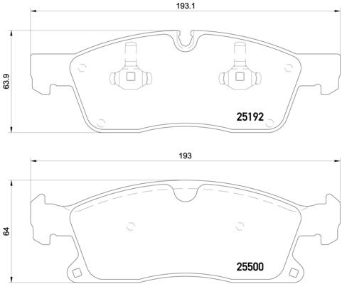 BREMBO stabdžių trinkelių rinkinys, diskinis stabdys P 50 108