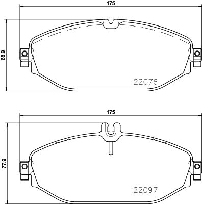 BREMBO stabdžių trinkelių rinkinys, diskinis stabdys P 50 124