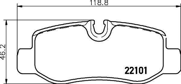 BREMBO stabdžių trinkelių rinkinys, diskinis stabdys P 50 126