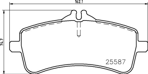 BREMBO stabdžių trinkelių rinkinys, diskinis stabdys P 50 131